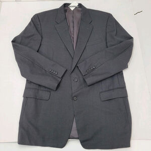 HICKEY FREEMAN LORO PIANA TASMANIAN 130S WOOL Men's 46L Sport Blazer Dark Gray